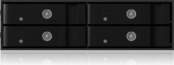 Kletka za diske ICY BOX IB-2240SSK, 4x2,5" SATA/SAS, hot-swap, aluminij, črn