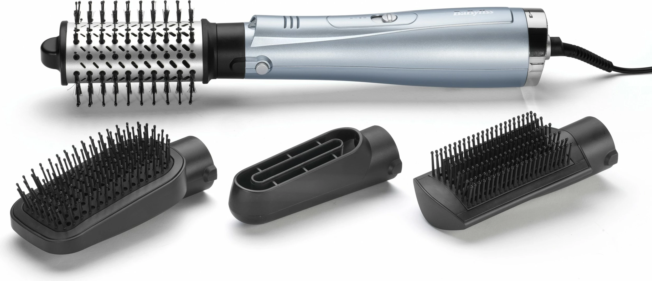 Vroča krtača za lase Hydro-Fusion Smooth & Shape BaByliss, siva, srebrna