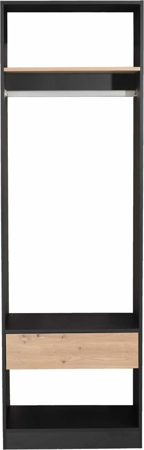 Palica za obešanje za omaro, nikl, 59,5x2x3 cm