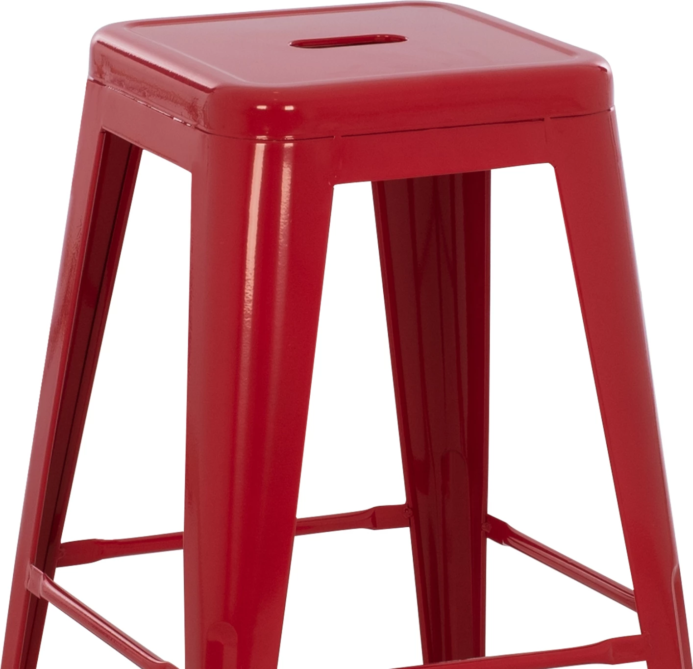 Kovinski stol srednje višine FH8573.04 MELITA v rdeči barvi 43x43x67 cm