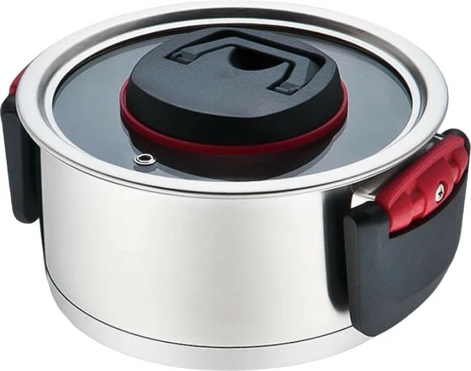 Lonec z zložljivimi ročaji, 4,2 L, nerjaveče jeklo, srebrn, Feel-Maestro MR-3530-22