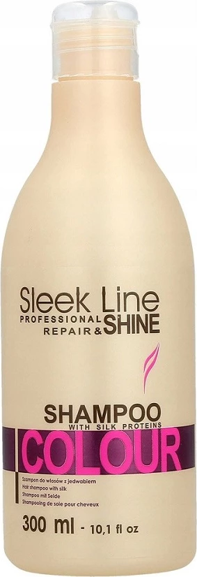 Šampon za barvane lase Stapiz Sleek Line Colour s svilo, 300 ml