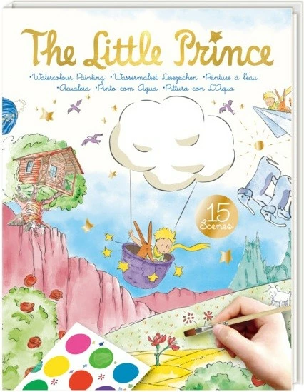 Set akvarelnega slikanja The Little Prince, MG DYSTRYBUCJA, 15 strani, 8 barv, s čopičem