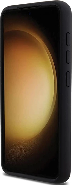 Silikonski ovitek Ikonik z metalnim značkom Karl Lagerfeld za Samsung Galaxy S23+, črn