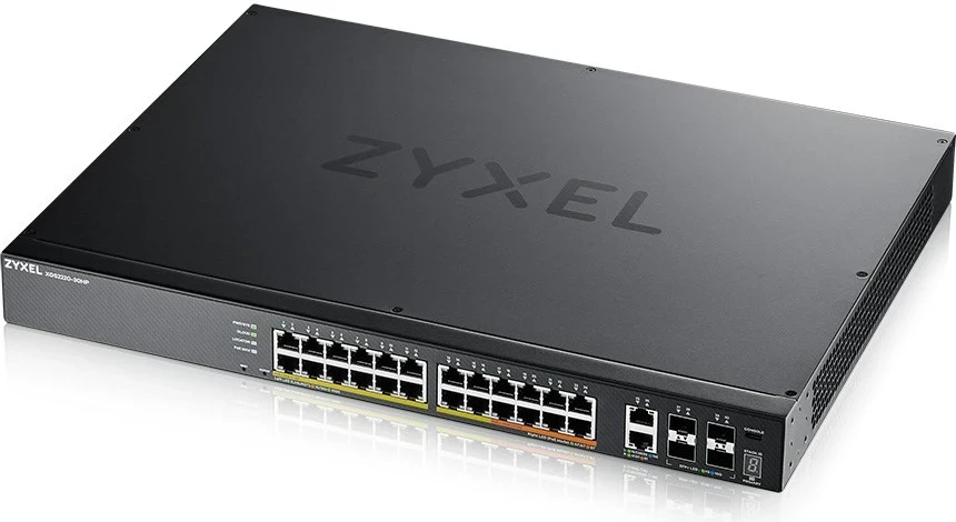 Upravljani L3 switch Zyxel XGS2220-30HP, Gigabit Ethernet, PoE, črn