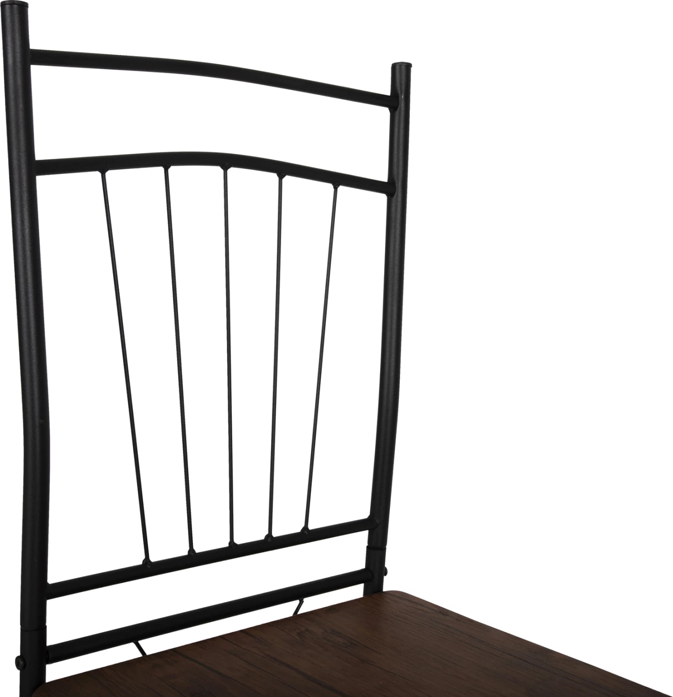 Jedilni set 5 kosov PEARY FH9416.11 črna kovina-MDF v barvi oreha 110x60x74Hcm