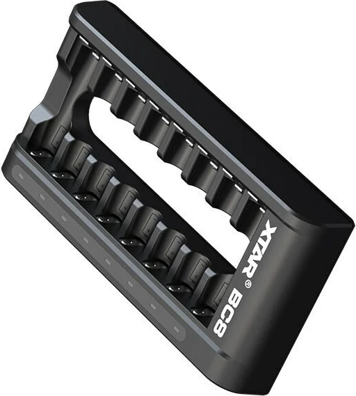 Polnilec baterij XTAR BC8, za R03/AAA in R6/AA, Li-ion 1.5V/NiMH, črn