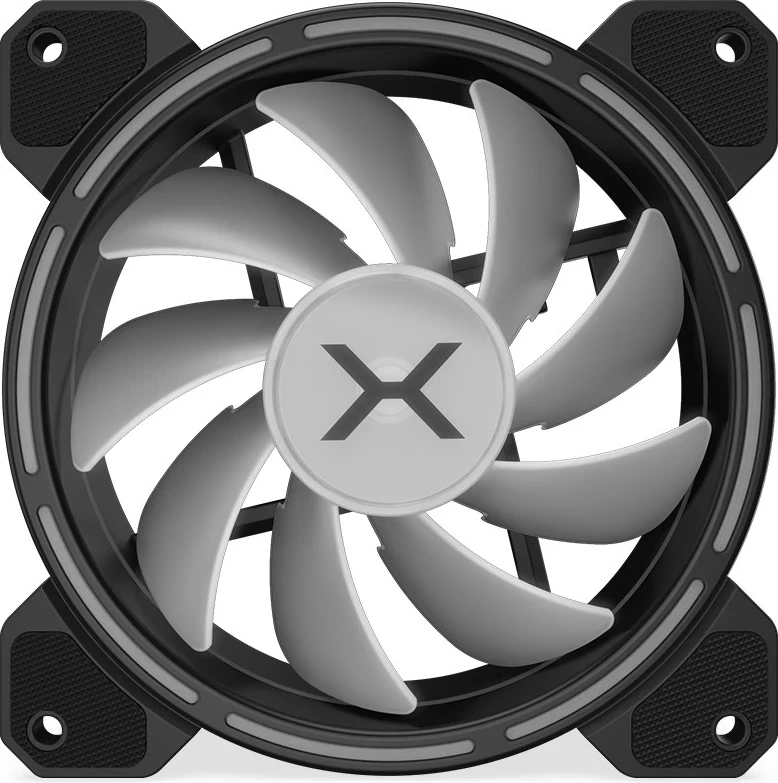 Ventilator za ohišje KRUX LUNAR 120 ARGB, črn