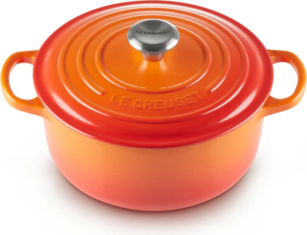 Ponev iz emajliranega litega železa 22 cm, vulkanska barva Le Creuset