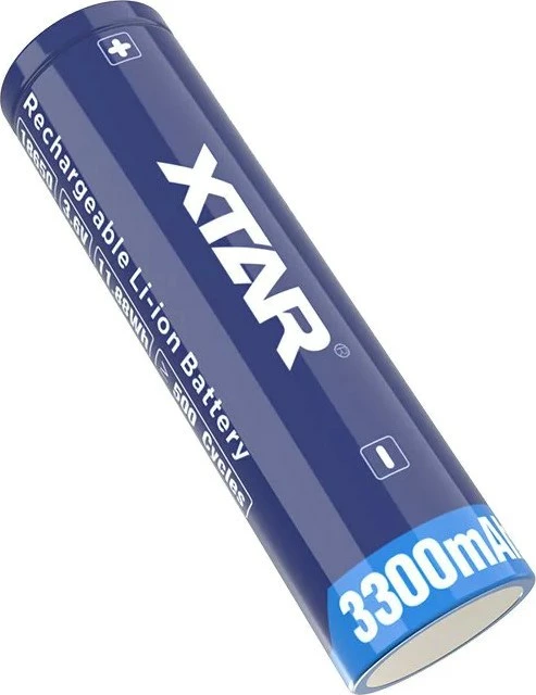 Polnilna litij-ionska baterija 18650, 3,6 V, 3300 mAh, XTAR, modra