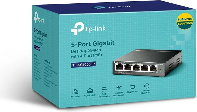 Gigabitni PoE switch, montaža na steno TP-Link TL-SG1005LP