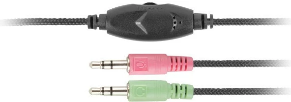 Stereo slušalke z mikrofonom Natec Rhea, NSL-1452, 2x 3,5 mm, črne