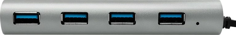 USB razširitveni hub, LogiLink UA0307, 4× USB 3.0, alumin, srebrn
