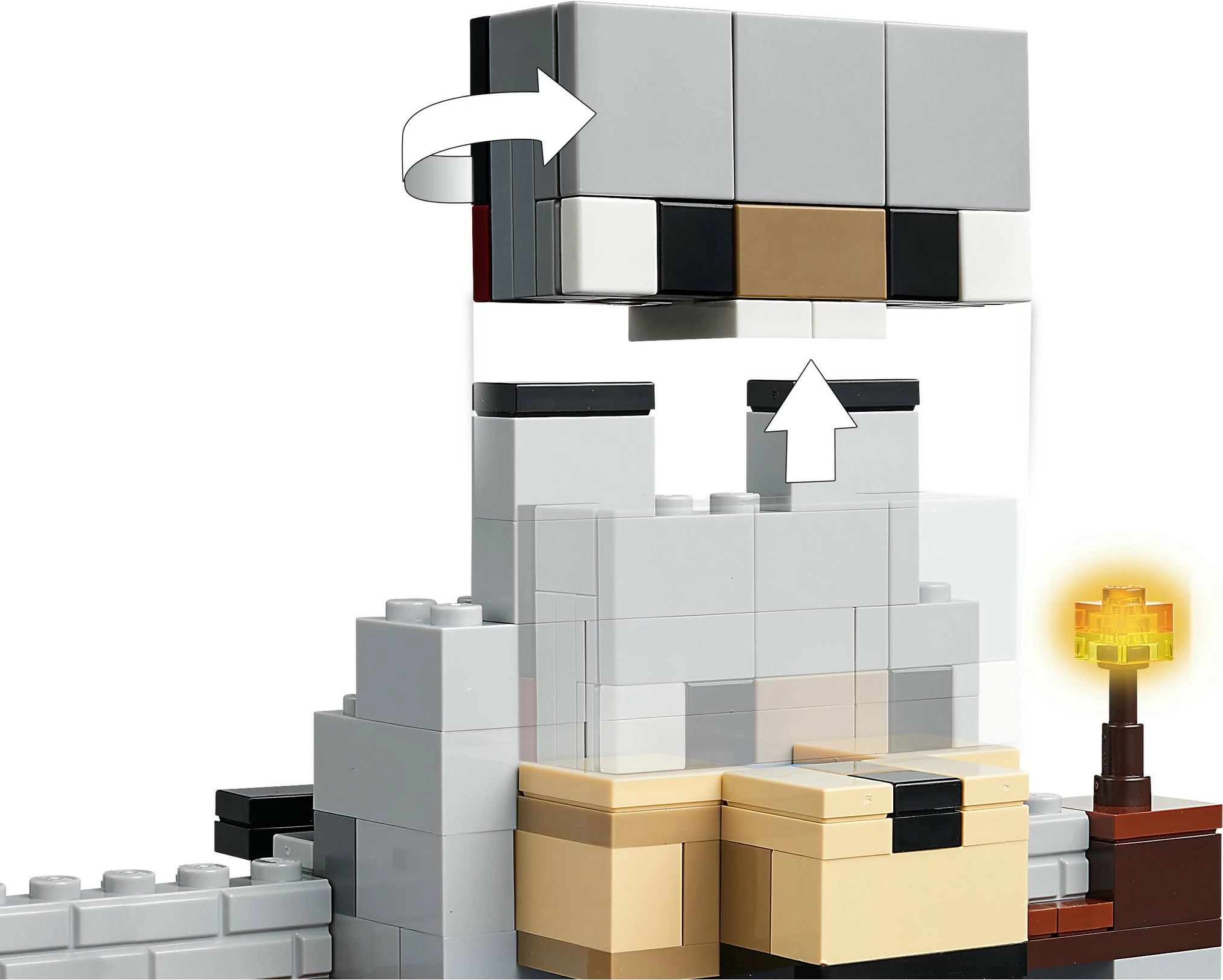Set za gradnjo LEGO Minecraft Die Wolfsfestung 21261, večbarven