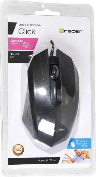 Spletni miš Tracer Click, 1000 dpi, črn