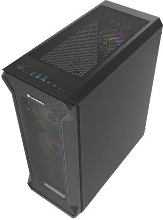 Računalniško ohišje Genesis Irid 505 V2 ARGB, Midi Tower, 4x ARGB ventilatorji, ATX/Micro ATX/Mini ITX, črno