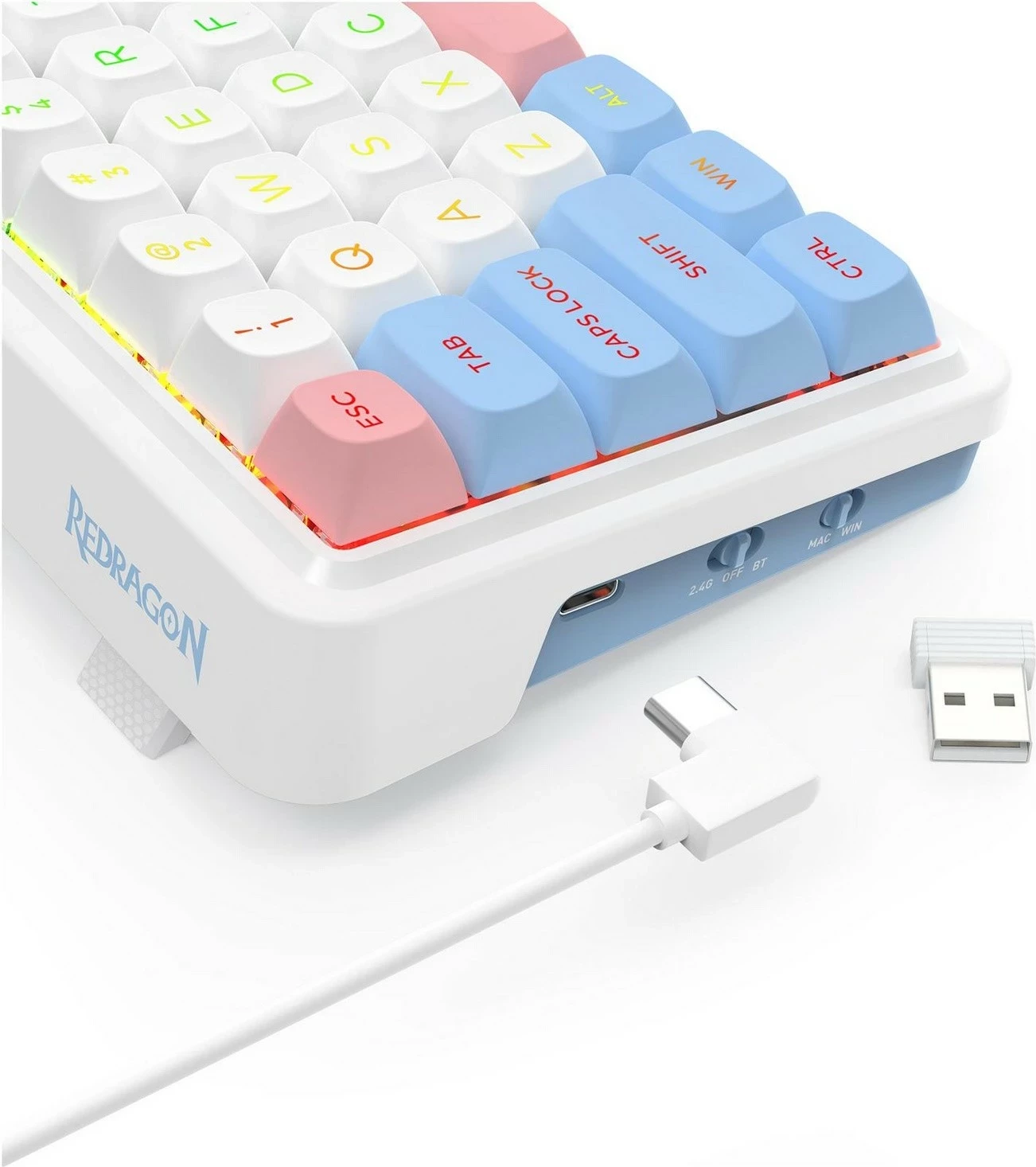 Mehanska tipkovnica, RGB, bela Redragon K709WBP-RGB-PRO