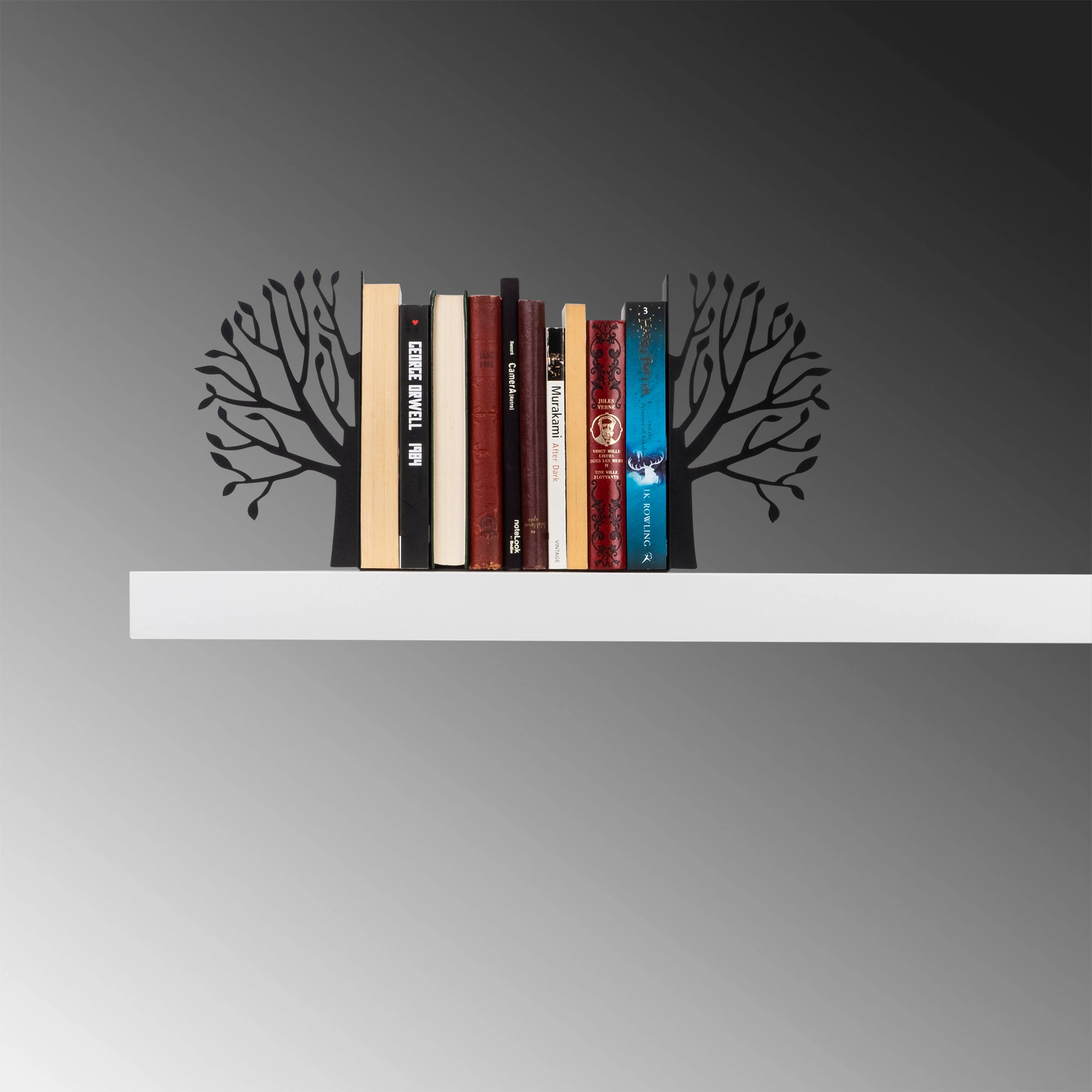 Kovinsko držalo za knjige Aberto Design, črno