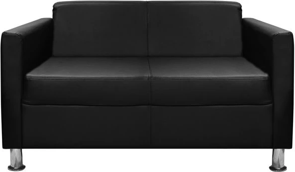 Sedežna garnitura 2-sedežna Cubo PU črna FH3033.02 120x71x73cm