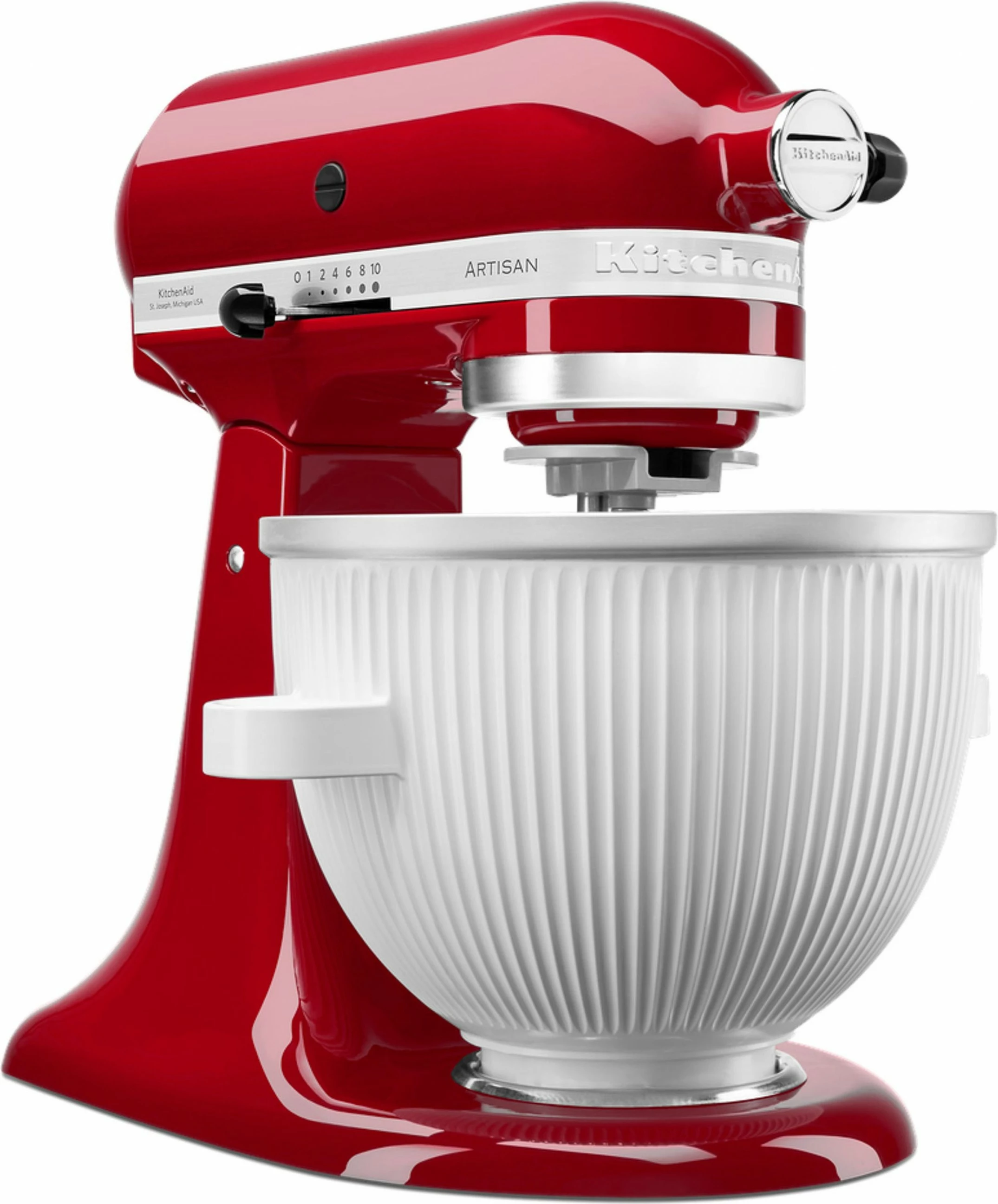 Aparat za drobljenje ledu KitchenAid 5KSMICM, rdeč