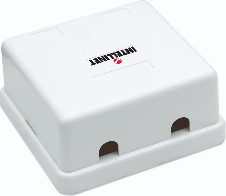 Ohišje za površinsko montažo za Keystone Jack, Intellinet 162852, 2-portno, belo