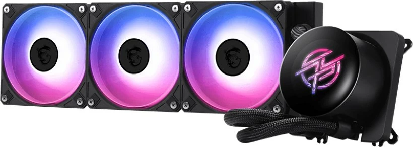 Hladilni sistem z vodo za procesor MSI MPG CORELIQUID P13, 3 ventilatorji 12 cm, črn
