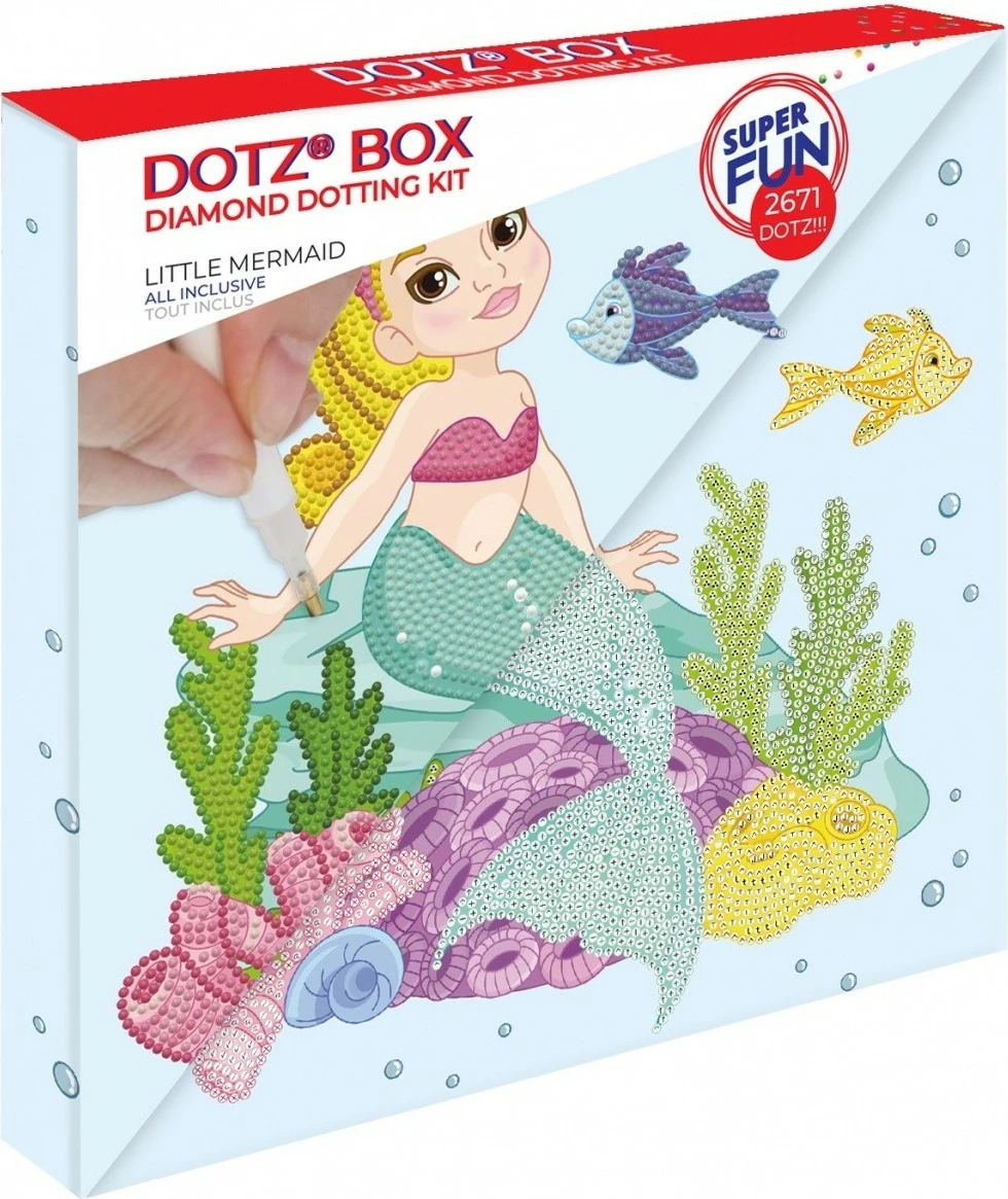 Komplet za diamantni mozaik Diamond Dotz Dante Small Mermaid, večbarven