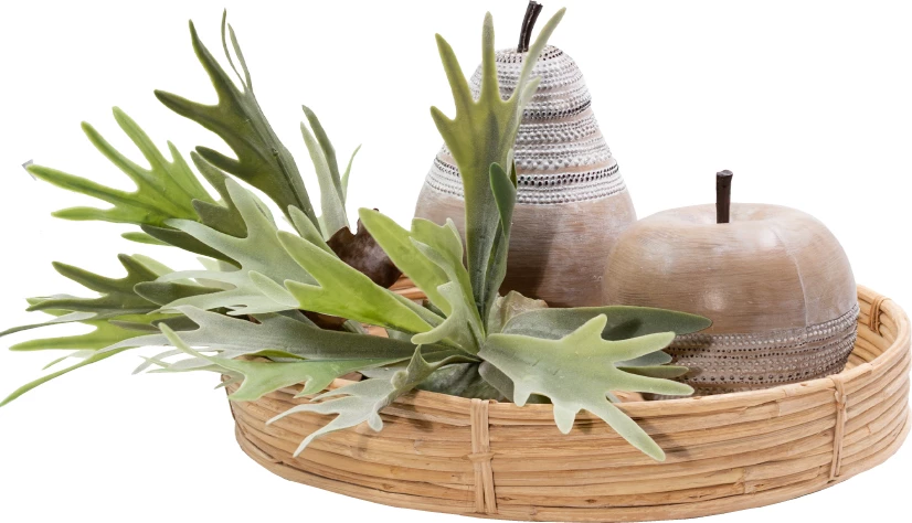 Dekorativna hruška, polirezina, naravna bela, 17x16x23 cm ULMUS