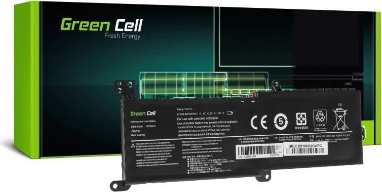 Baterija za prenosnik Green Cell LE125, 3500 mAh, 7,4 V, za Lenovo IdeaPad, črna