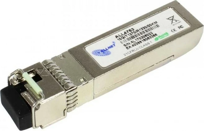 Optični transceiver ALLNET ALL4763, 1250 Mbit/s, mini-GBIC, siv