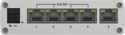 Industrijski switch, 5 vrat, PoE+ Teltonika TSW101, kovinski