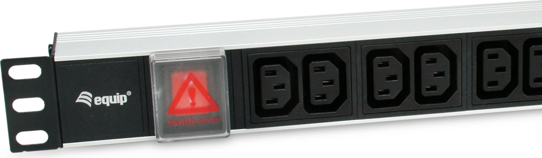 Enota za razdeljevanje energije Equip, 12 izhodov C13, 1U, aluminij, on/off, črno/srebrna