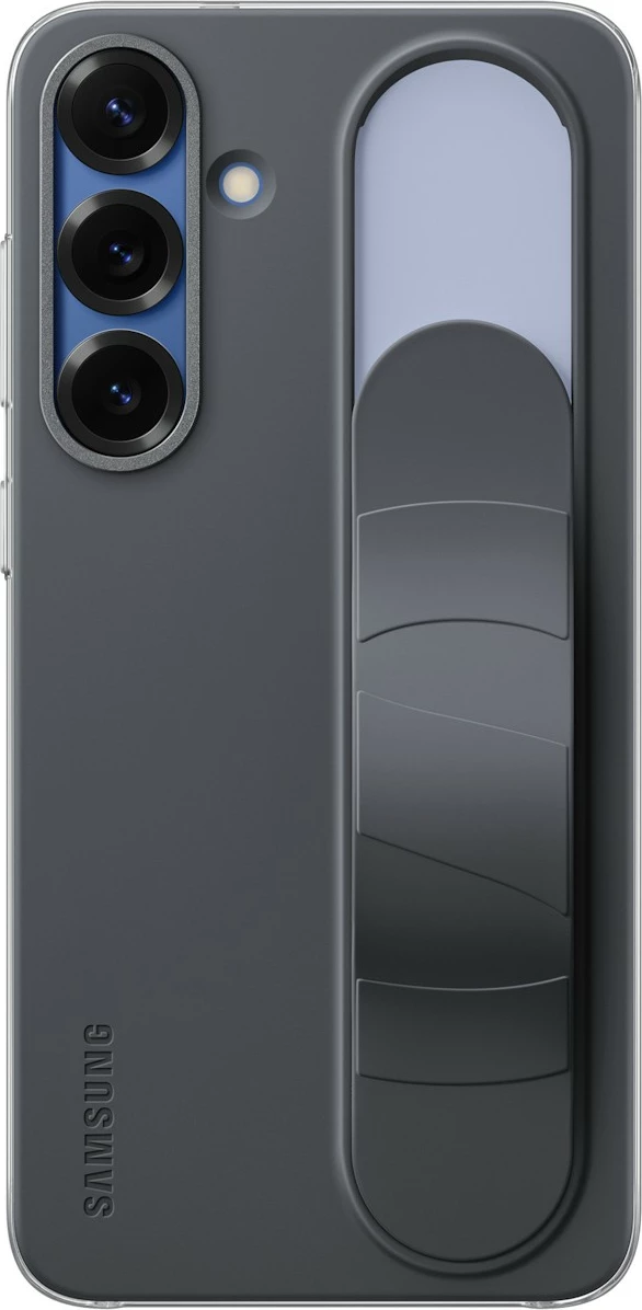 Stojalo/ovitek z ročajem za Samsung Galaxy S25+, črn