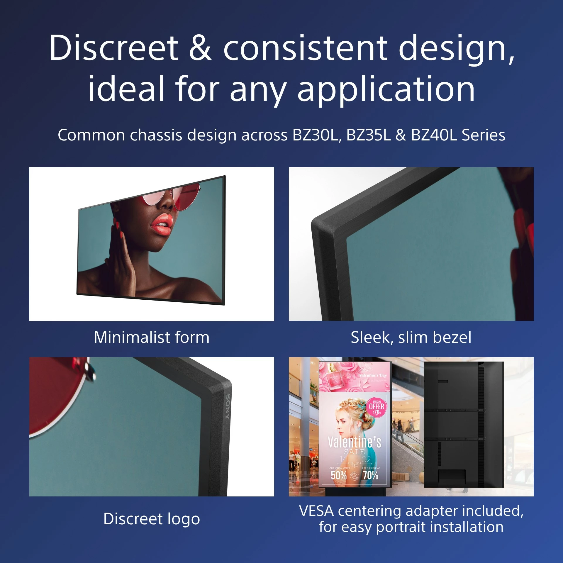 Profesionalen zaslon 75" (191 cm) Sony FW-75BZ40L, Digital Signage, LCD, 4K, Wi-Fi