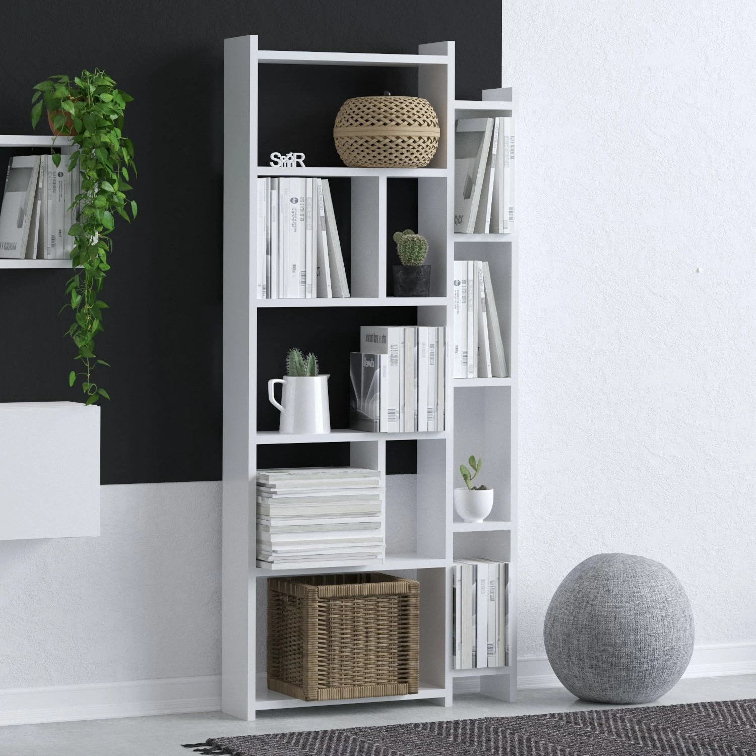 Polica za knjige Nina Hanah Home, bela