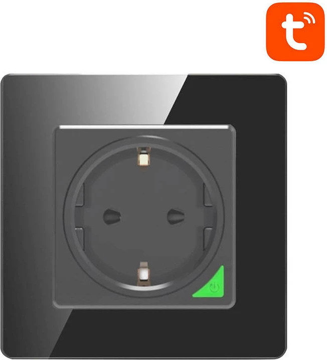 Pametna vtičnica, Avatto N-WOT10-EU-B, WiFi, Tuya, črna