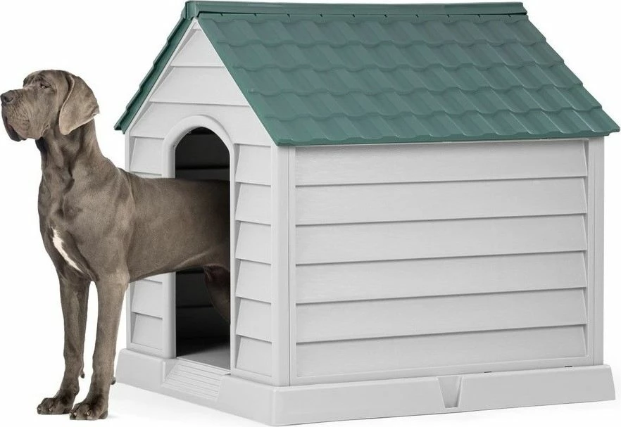 Hiša za hišne ljubljenčke Paws & Whiskers, 5101-4, siva in zelena, 95x102x98 cm