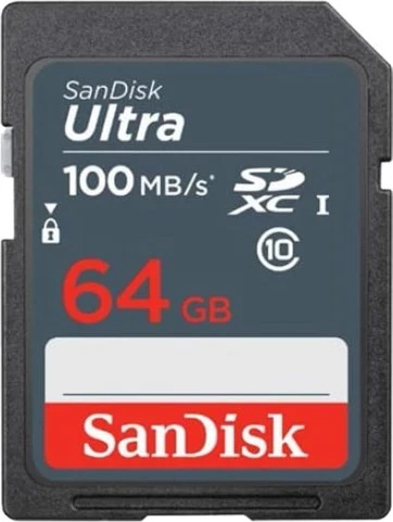 Kartica za pomnilnik SanDisk Ultra, 64 GB, rdeča