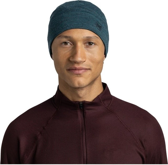 Kapa iz srednje debeline merino volne Buff, za odrasle, uniseks, modra