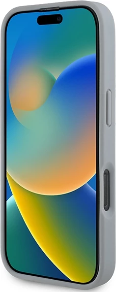 Ovitek za telefon BMW M Carbon Tricolor Line MagSafe za iPhone 16 Pro, siv