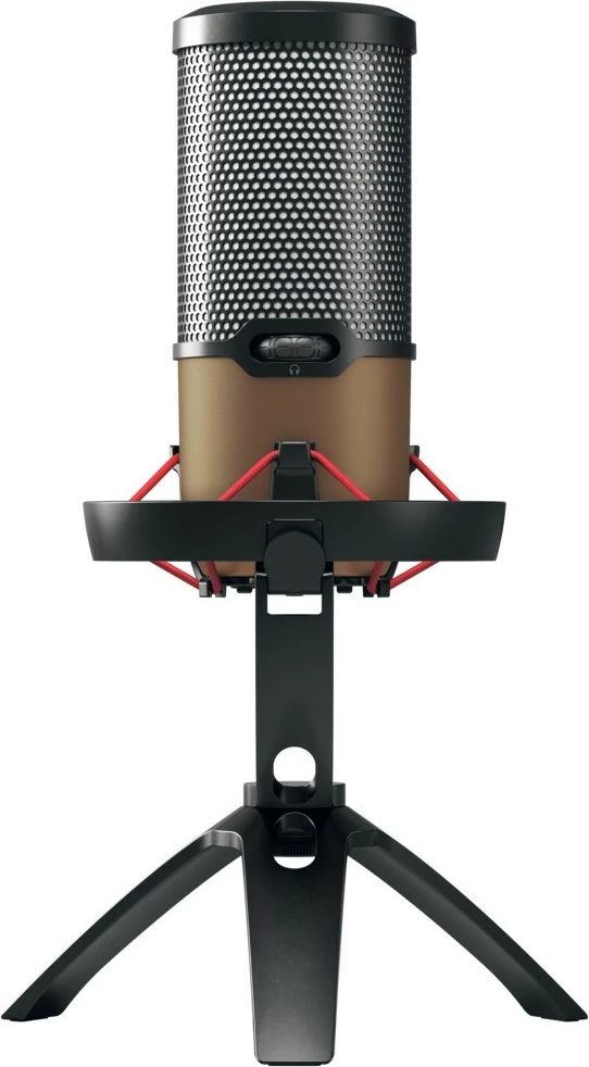 Mikrofon za mizo 24 bit, 192 kHz, USB, črn/medenina CHERRY UM 9.0 PRO RGB