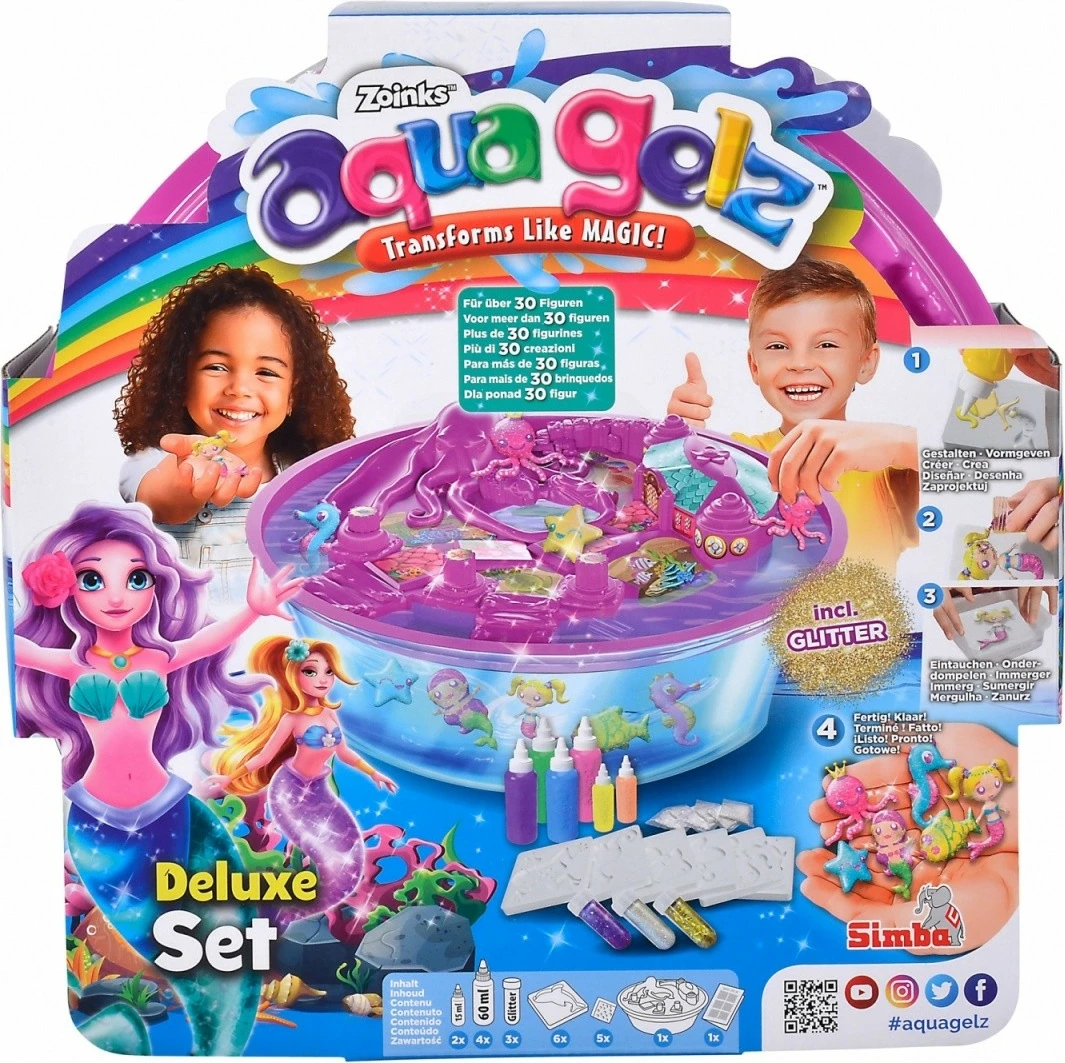 Kreativni set Aqua Gelz Magic Mermaids, Simba, 106322568, večbarven