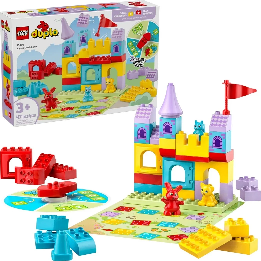 Igralni set LEGO DUPLO Hopsy's Castle Game, 47 kosov, večbarven