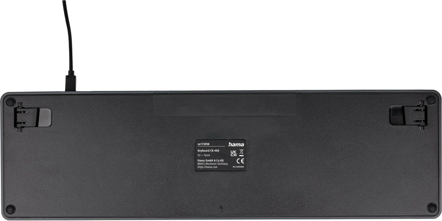 Tipkovnica Hama CK-400, 105 tipk, USB, črno-siva