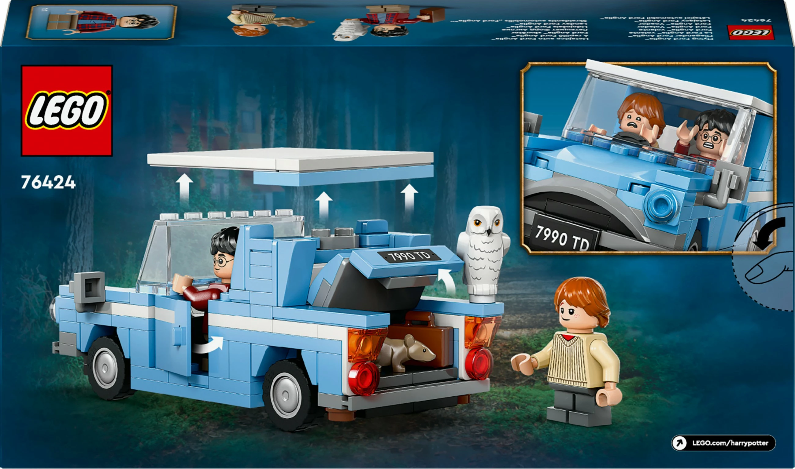 Gradbeni komplet LEGO Harry Potter Leteči Ford Anglia, 165 kosov, večbarven