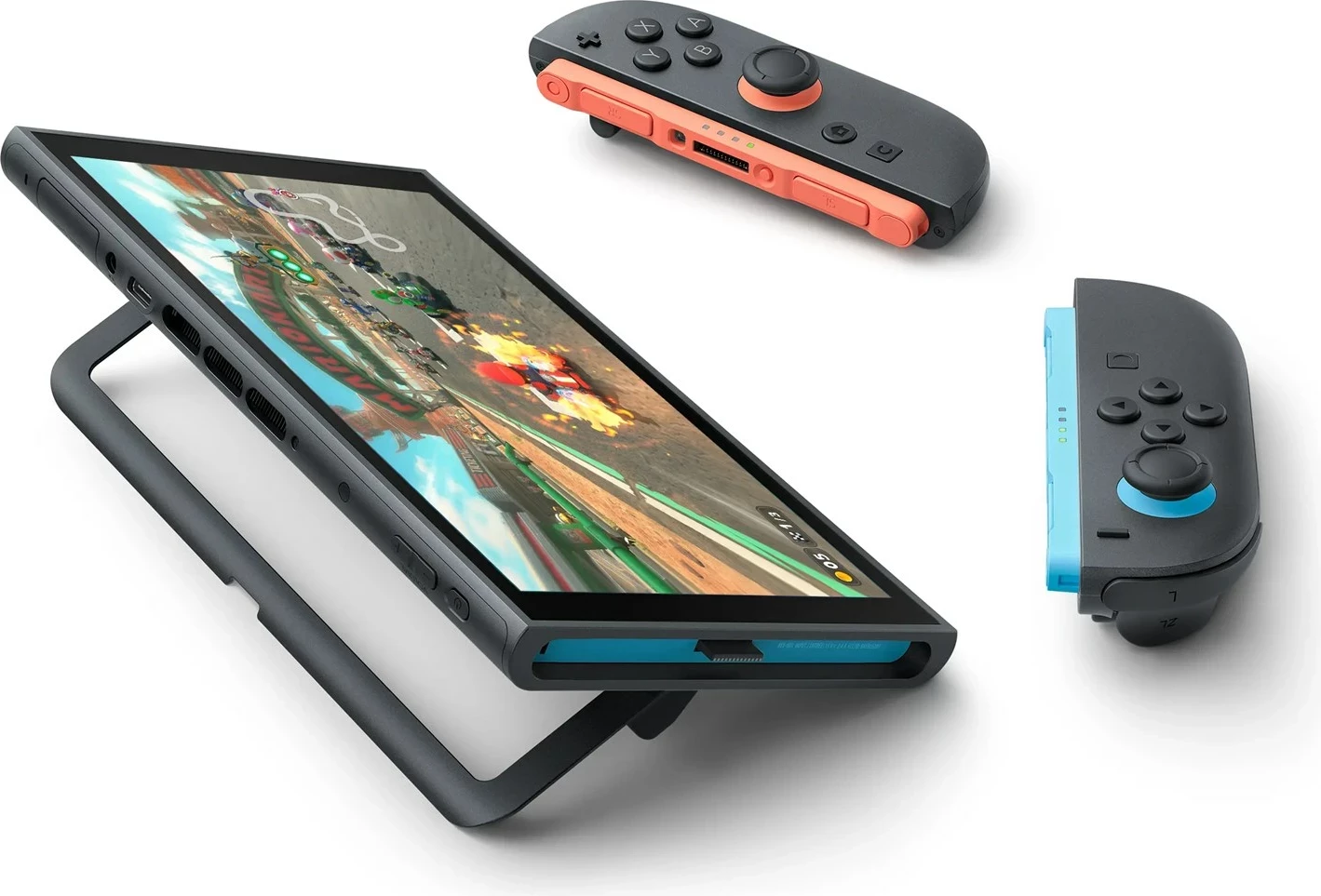 Prenosna igralna konzola z Mario Kart World, Nintendo Switch 2, 256 GB, 7,9" zaslon, črna