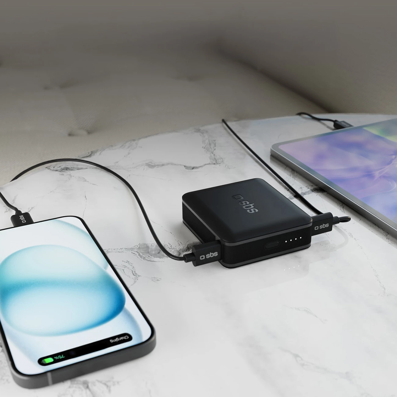 Powerbank 10.000 mAh, Power Delivery 20W, SBS TEBB10000HDPD20K, črn