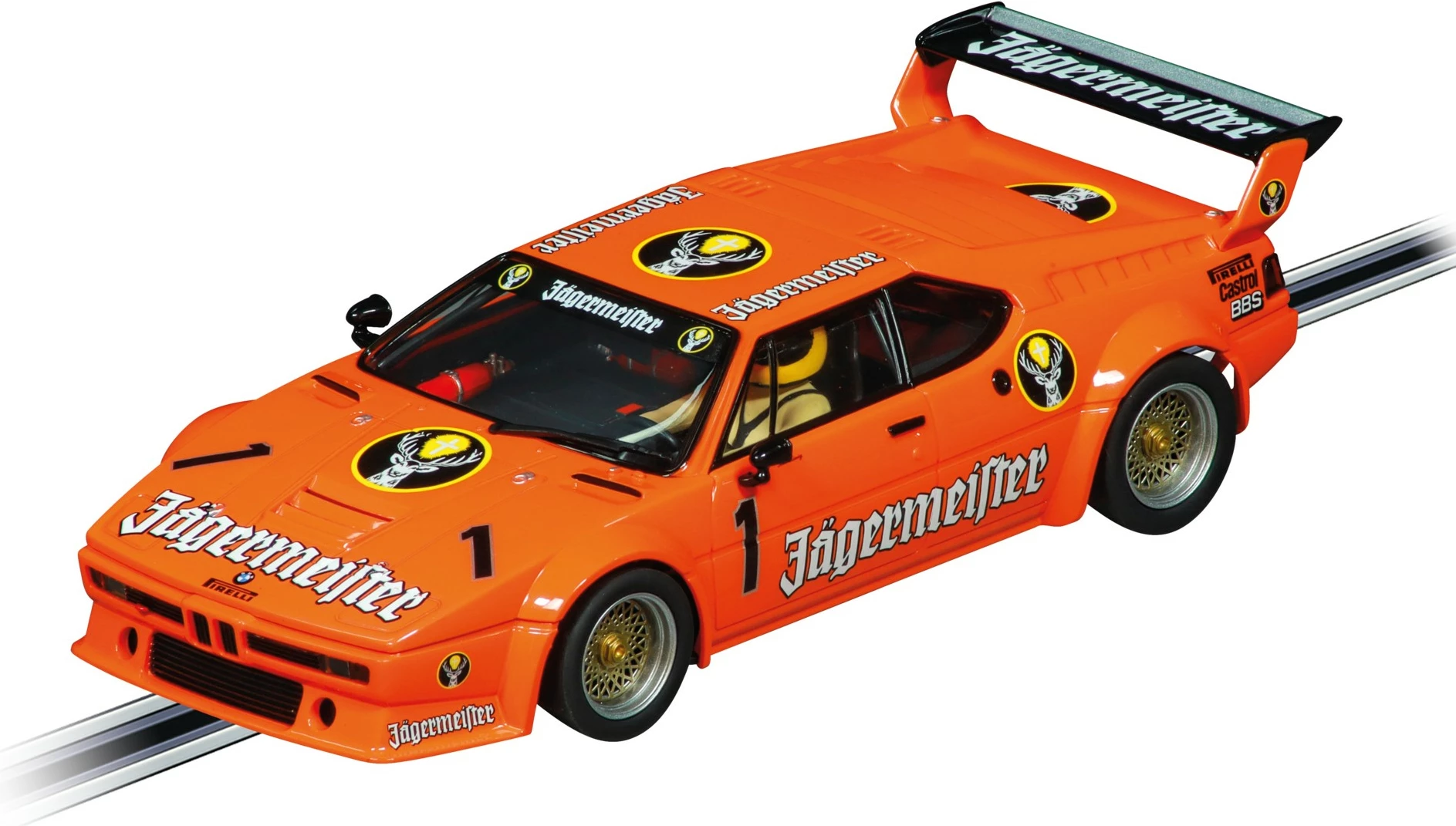 Model avtomobila BMW M1 Procar Jägermeister, Carrera Digital 1:24, oranžen