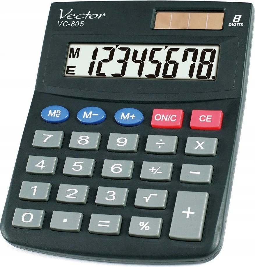 Kalkulator za pisarno VECTOR VC-805, 8 mest, črn