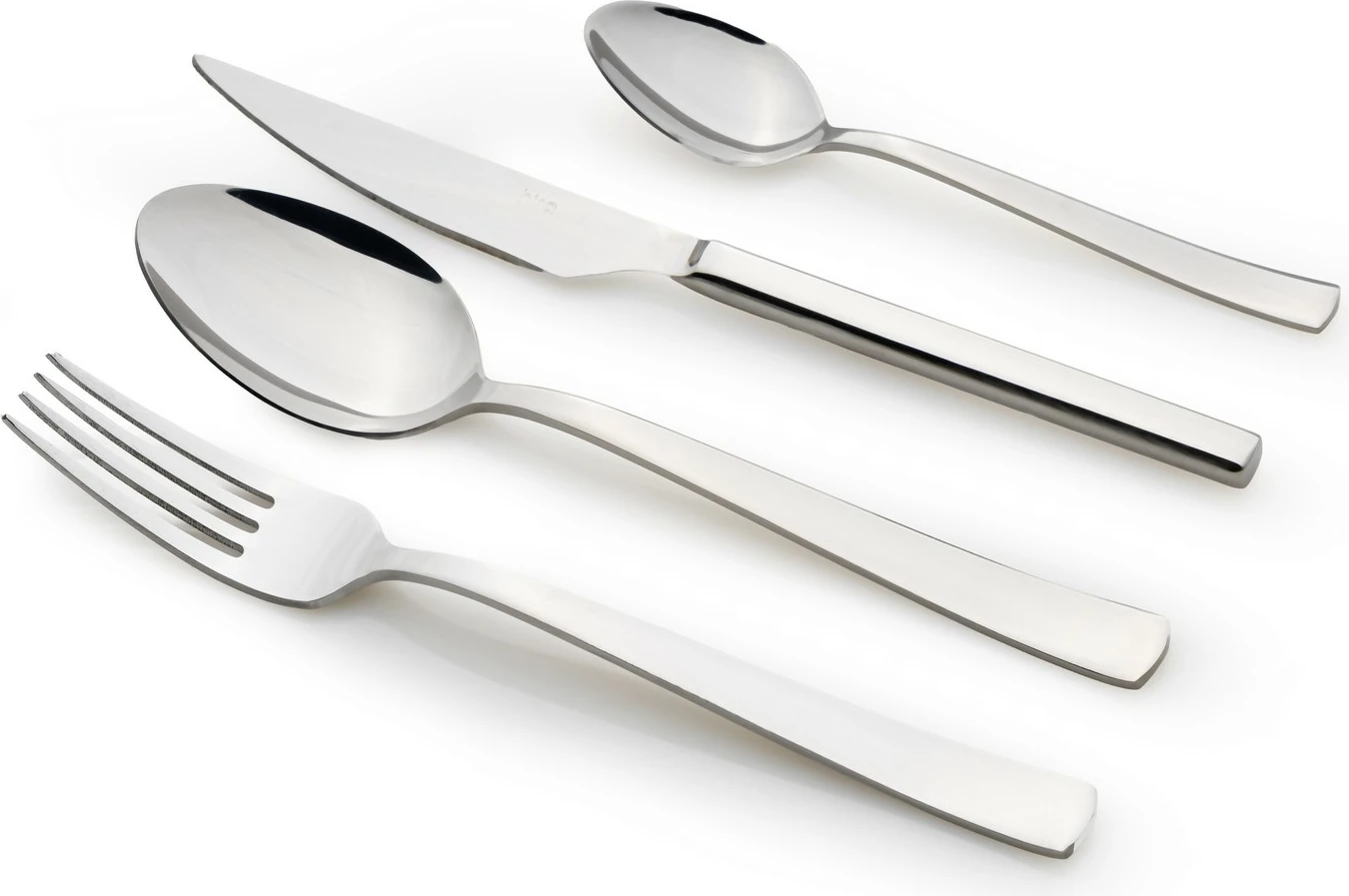 Set žlic, vilic, nožev in desertnih žlic, 24 kosov, Hermia Deniz24, srebrne barve